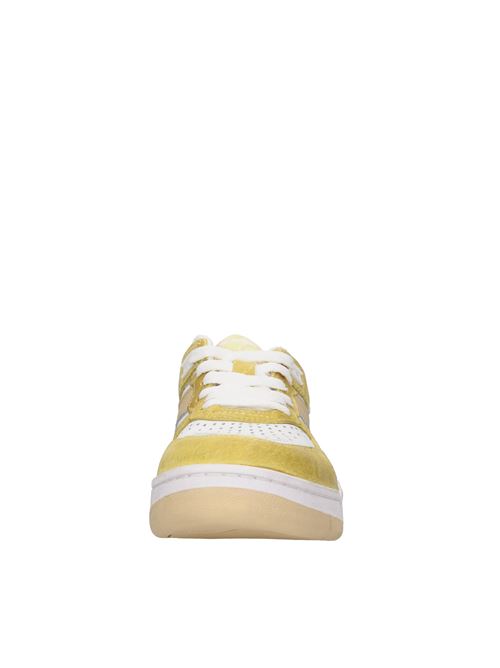 Leather and fabric sneakers DIADORA HERITAGE | B.560 USED WNBIANCO-GIALLO